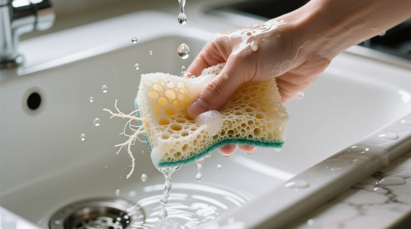 using and cleaning cellulose sponges