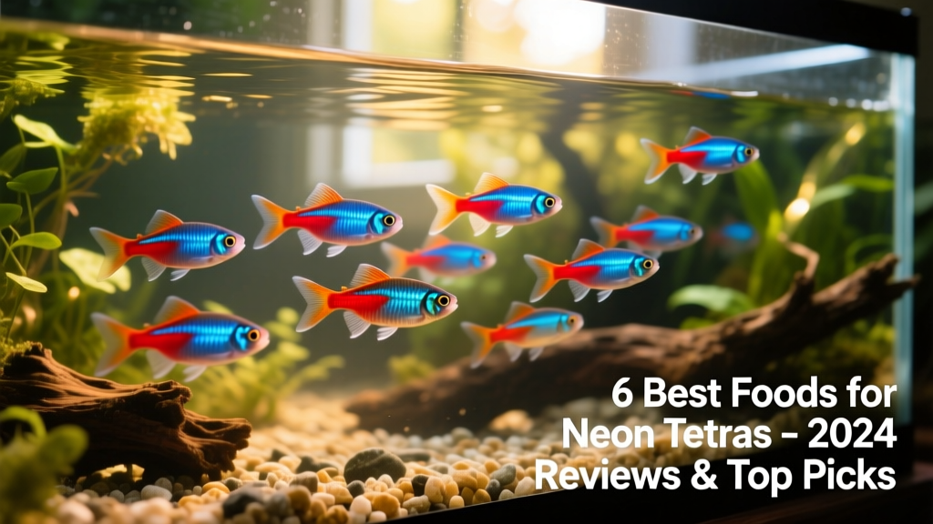 A school of healthy neon tetras swimming near the surface of a planted freshwater aquarium