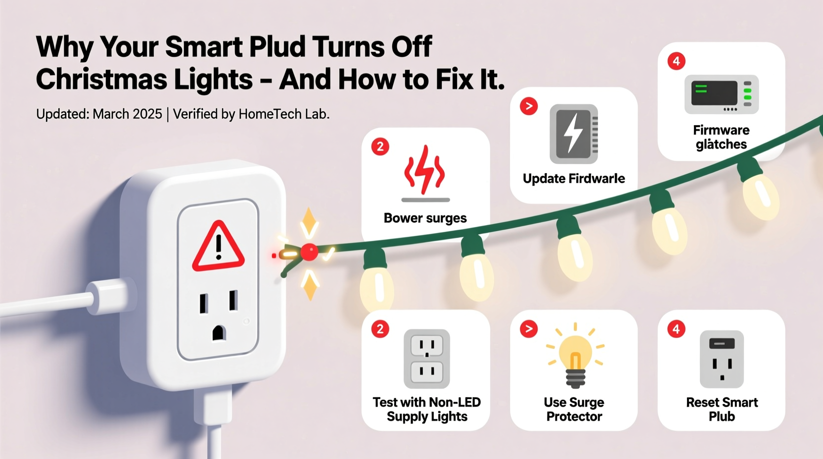 why does my smart plug turn off my christmas lights randomly and how to stop it