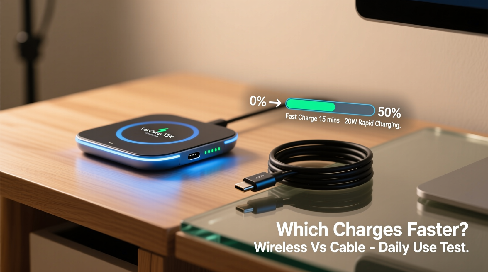 wireless charging pad vs cable which charges faster for daily use