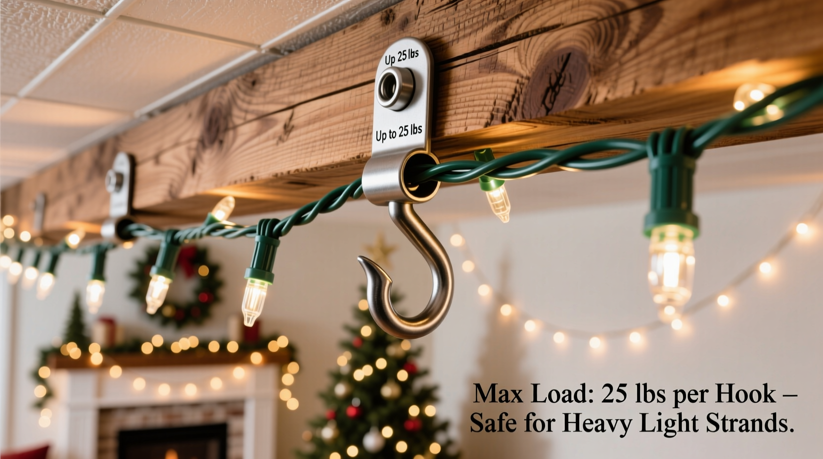 can you use command hooks for heavy christmas light draping weight limits