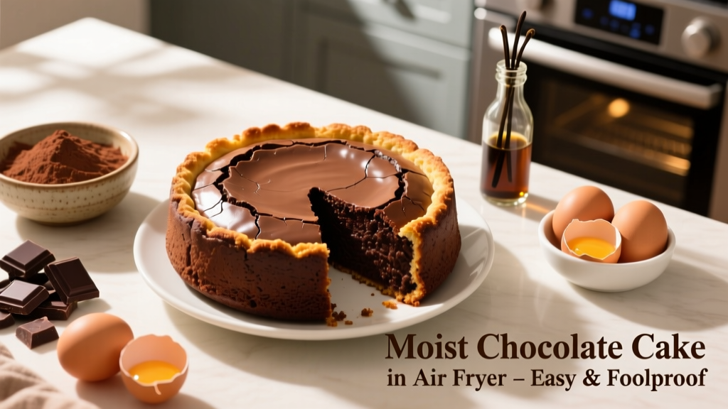 Moist Chocolate Cake in Air Fryer (Easy & Foolproof!)