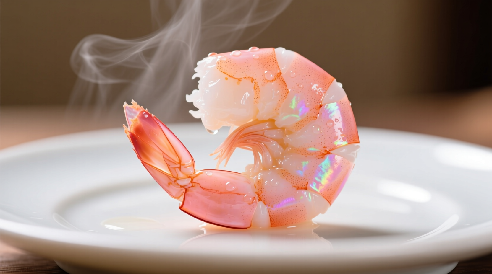 Perfectly cooked shrimp showing opaque pink color and loose C shape