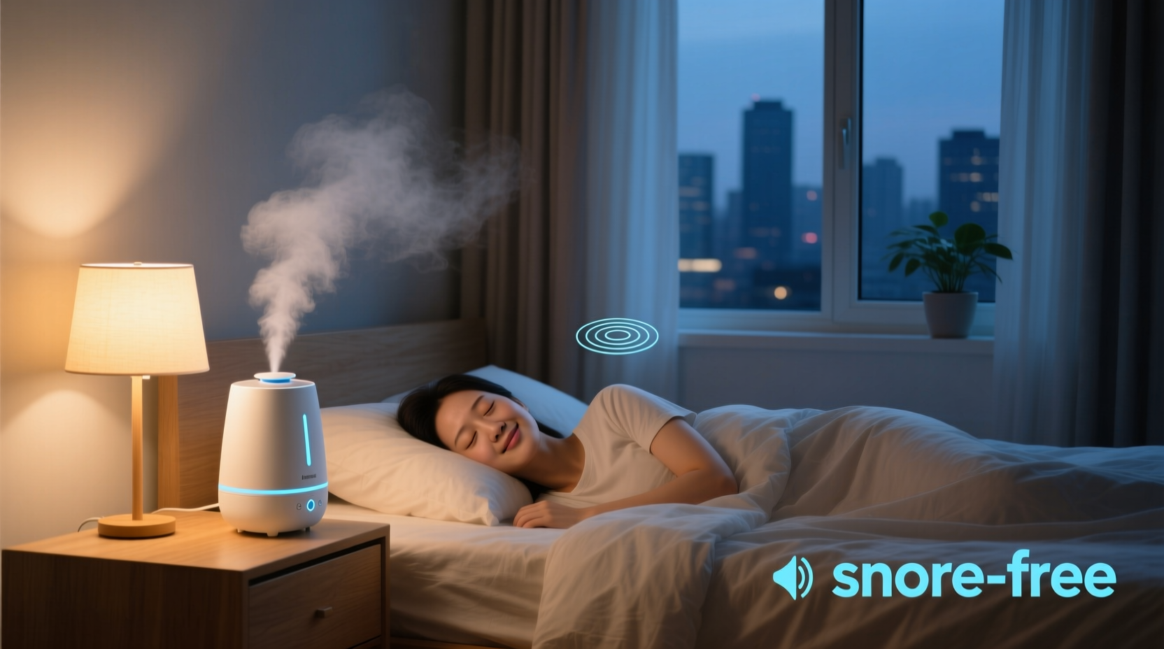 can using a humidifier at night reduce snoring and improve sleep quality