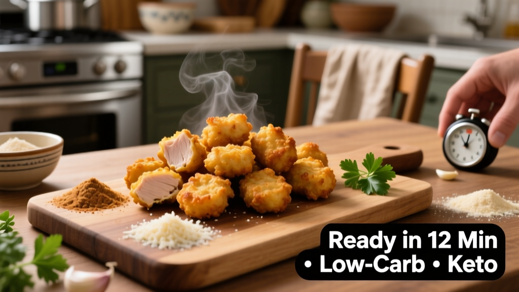 Crispy Air Fried Keto Chicken Nuggets in 12 Min