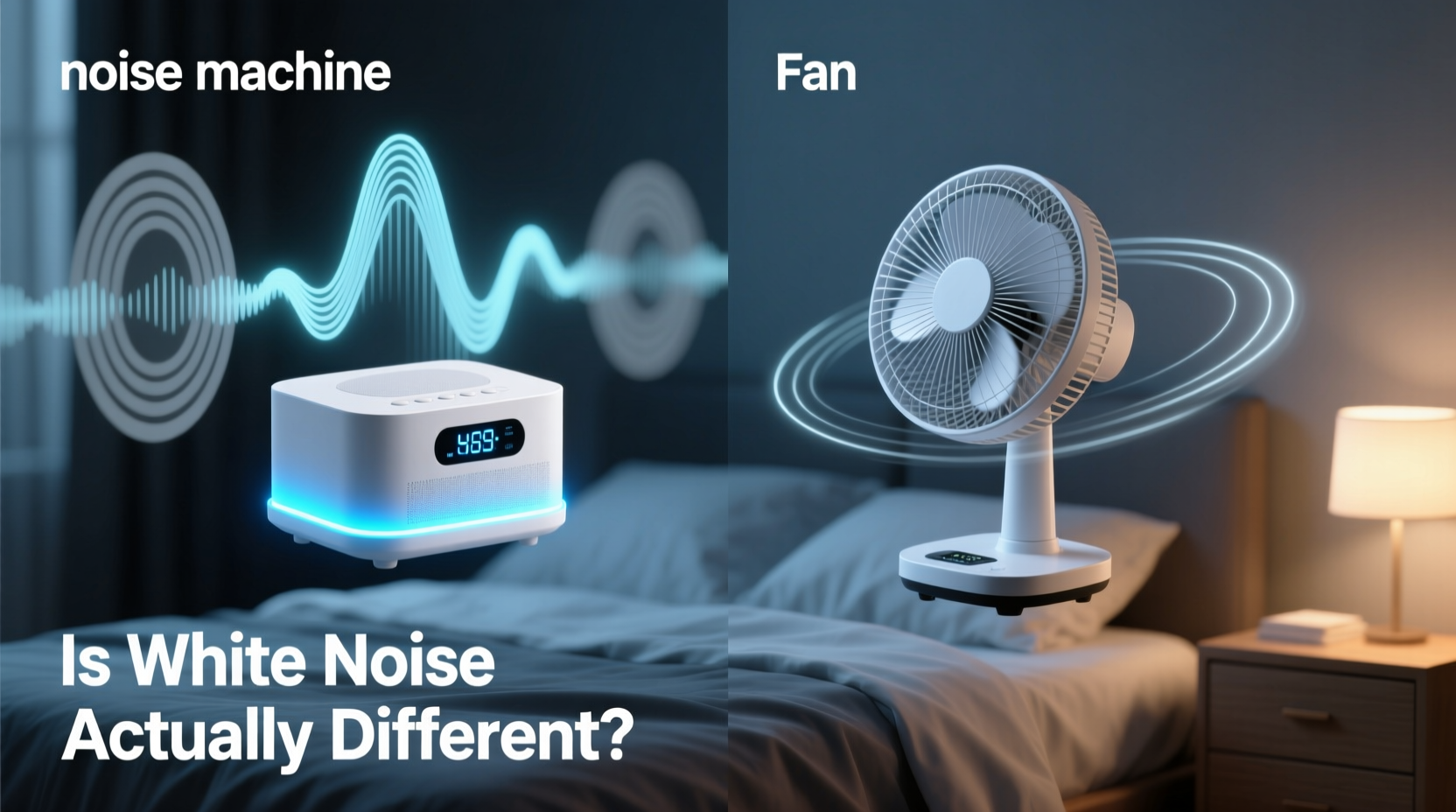 noise machine vs fan for sleep is white noise actually different