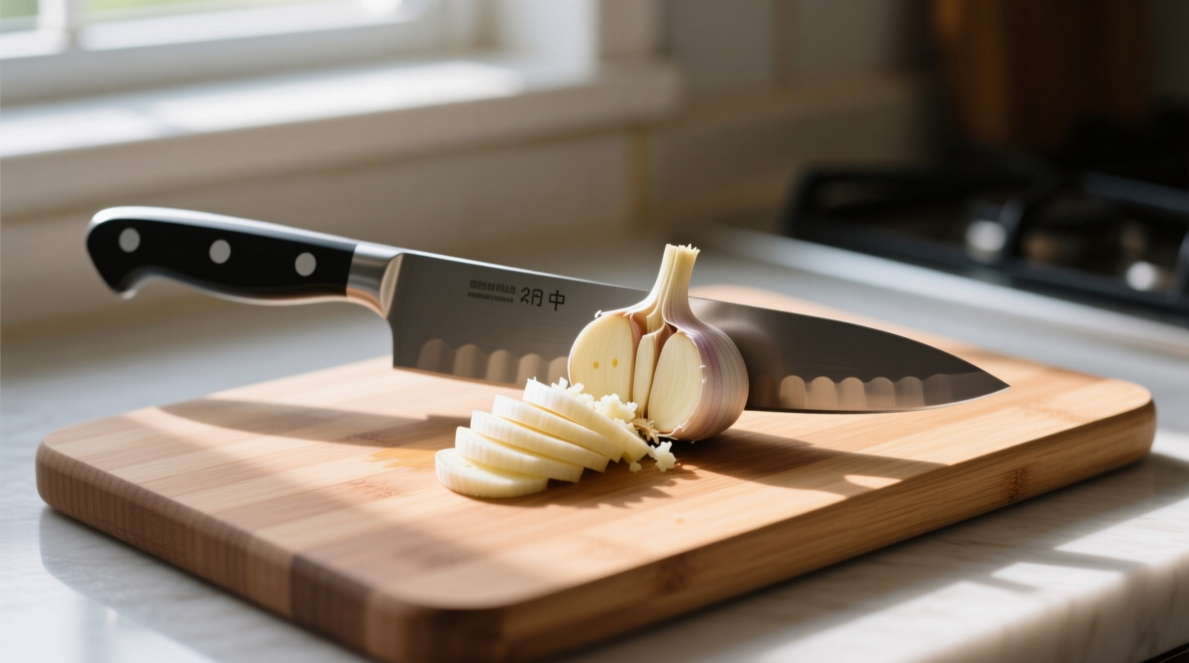 the easiest way to mince garlic using just a knife