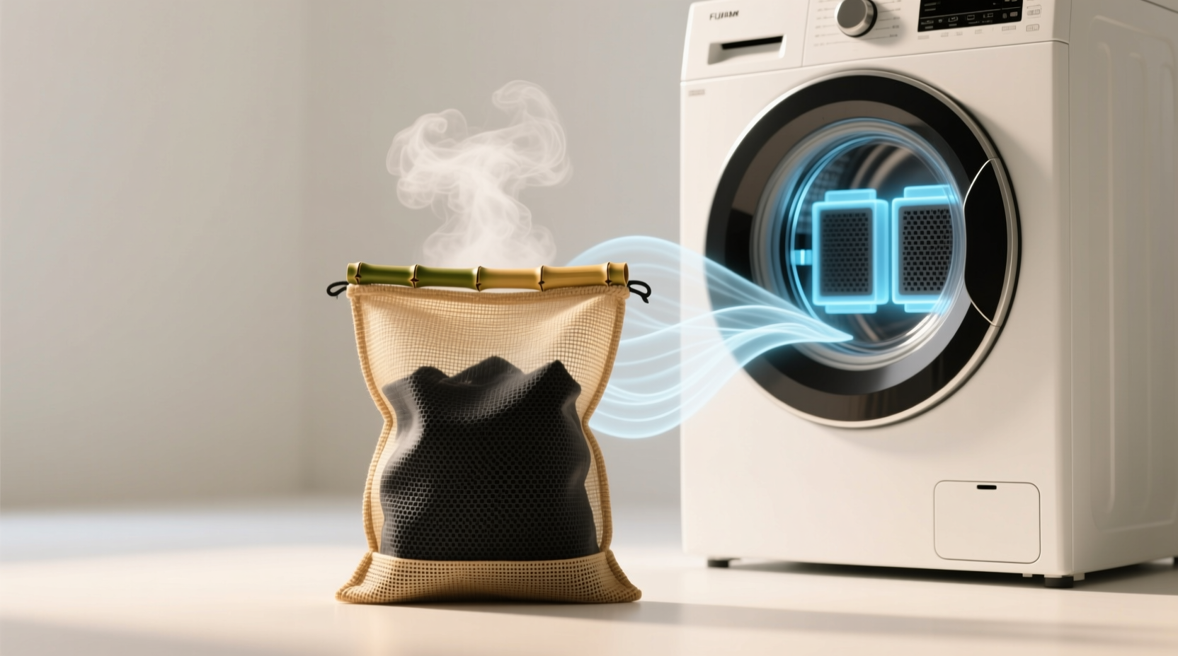 bamboo charcoal bags vs carbon filters for laundry odor