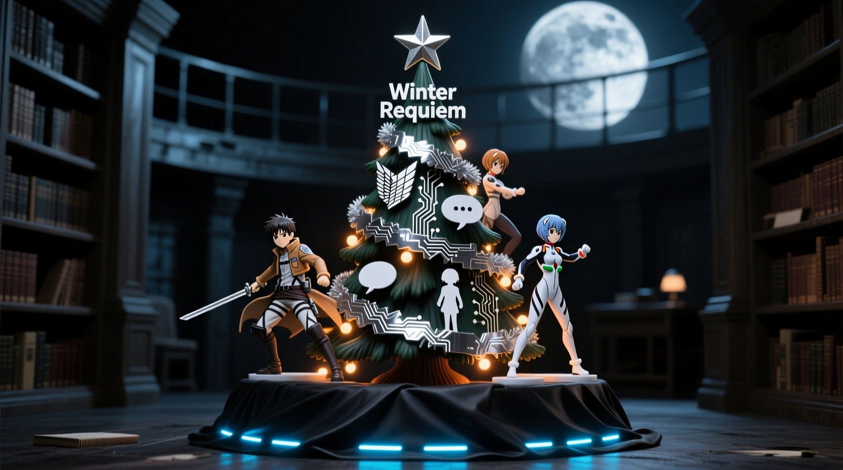 how to build a themed christmas tree around anime characters without looking childish