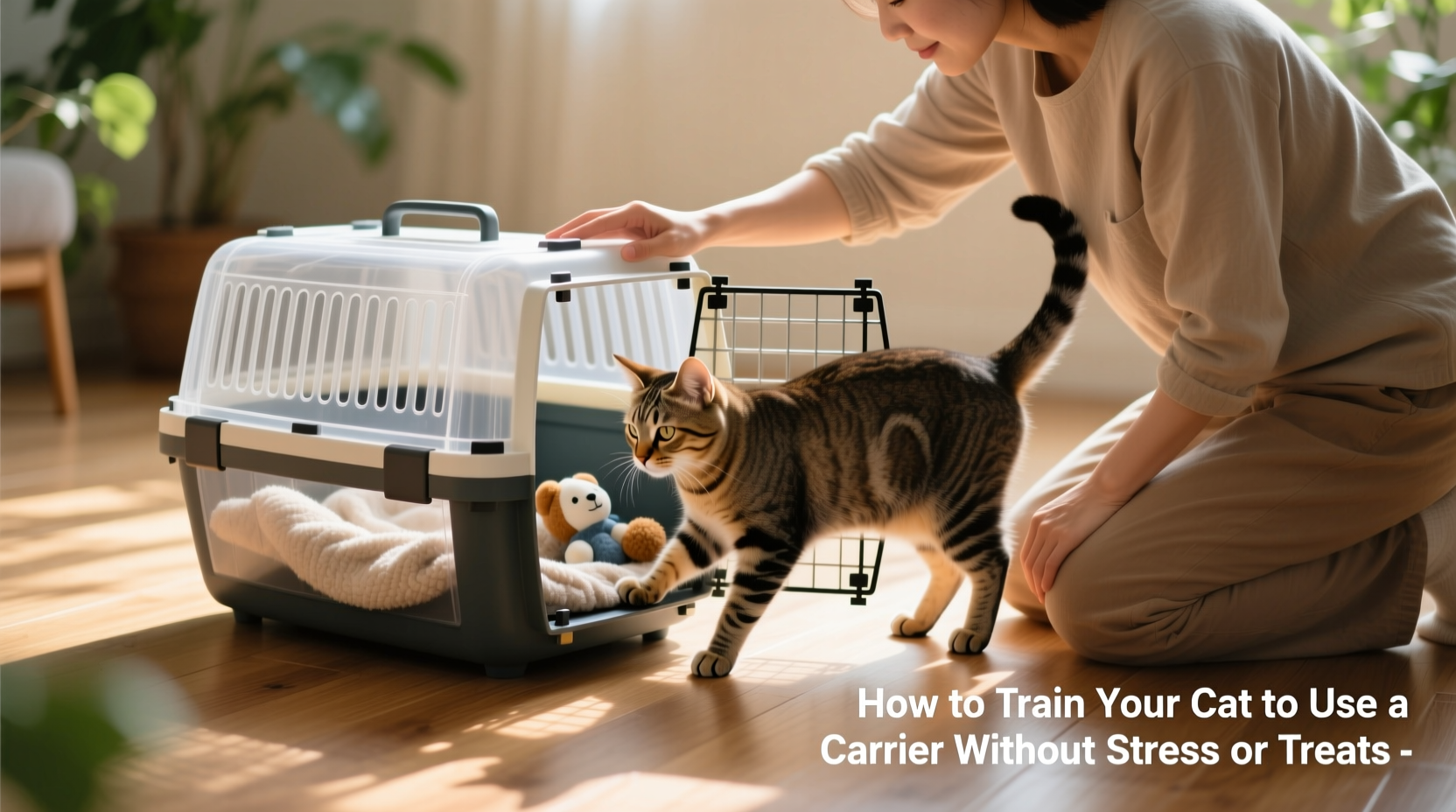 how to train your cat to use a carrier without stress or treats