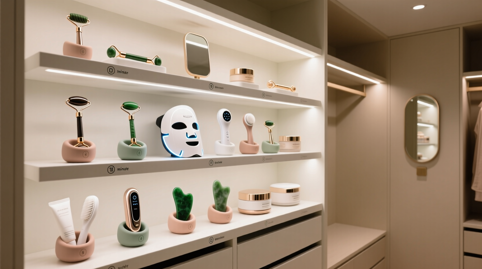 closet organization tips for skincare devices