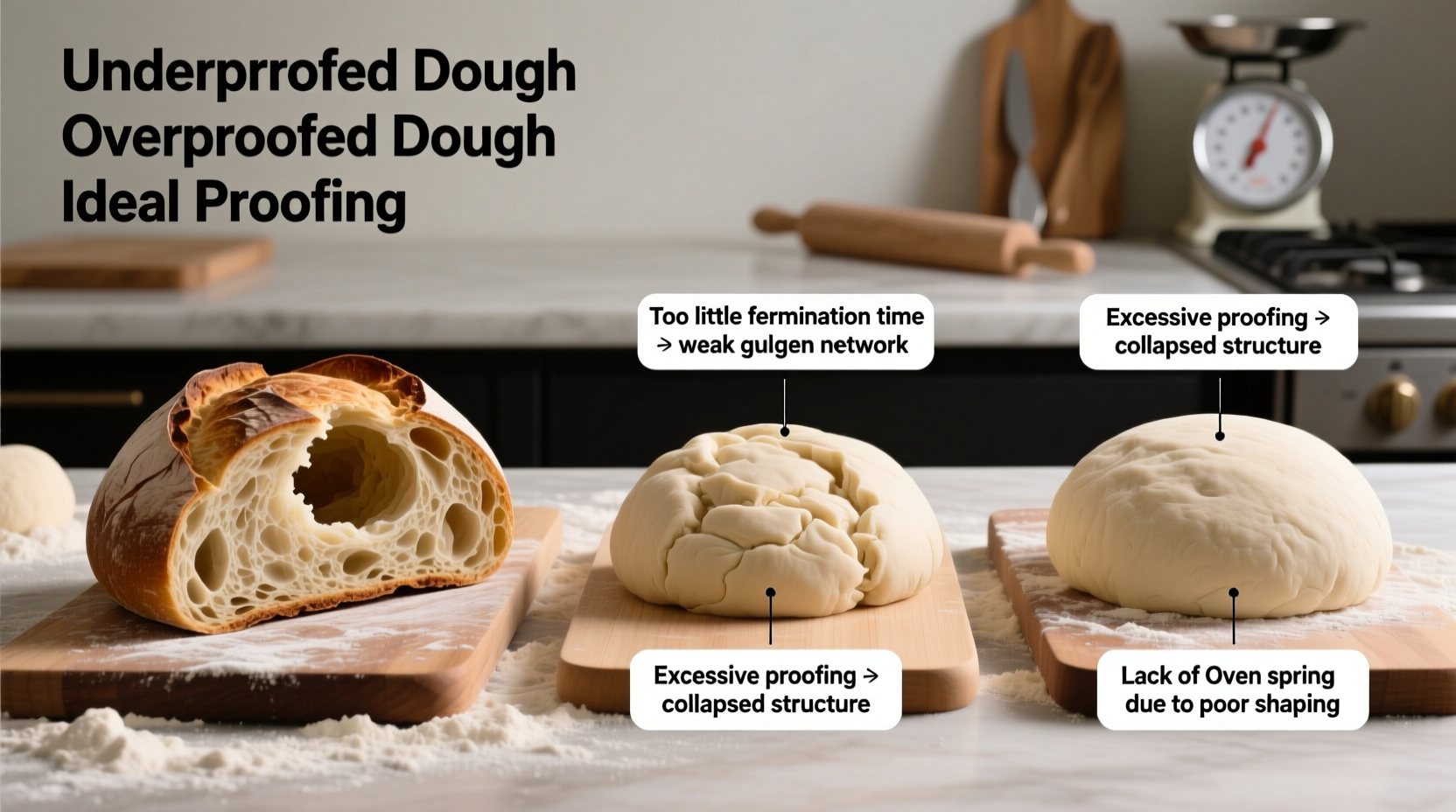 why does my bread collapse in the middle possible dough mistakes