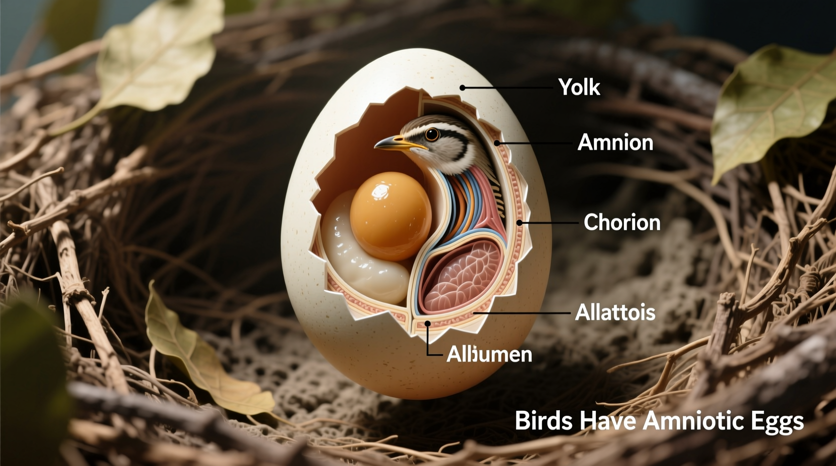 do birds have amniotic eggs