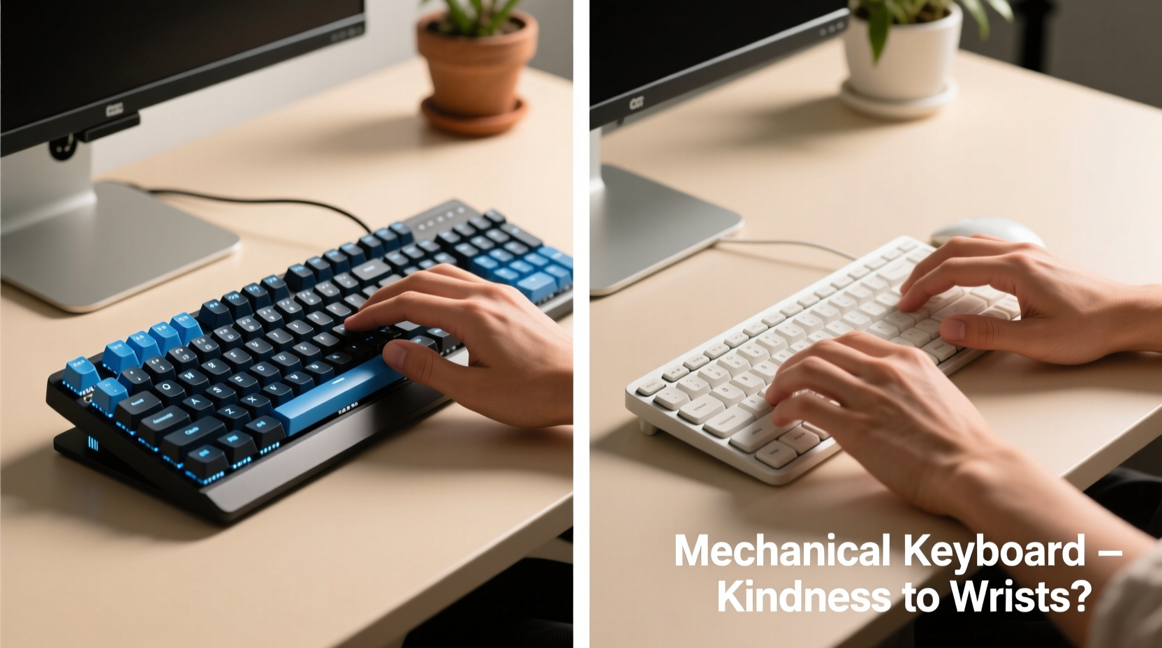 mechanical keyboard vs membrane for typing all day which is kinder on your wrists