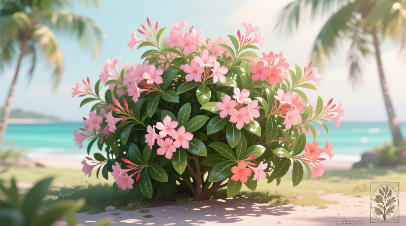 florida pink flowering bush