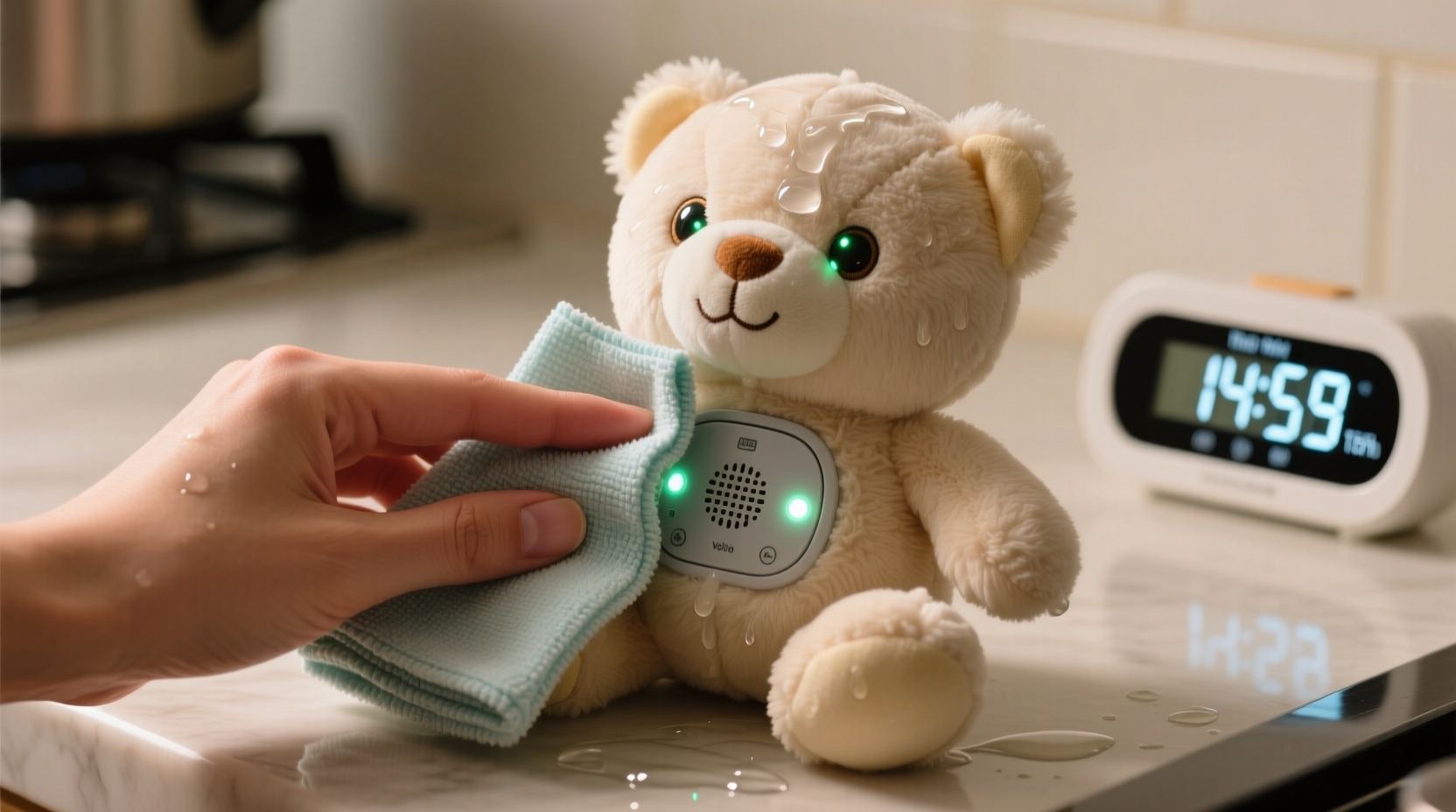 how to clean anime plush with electronics safely