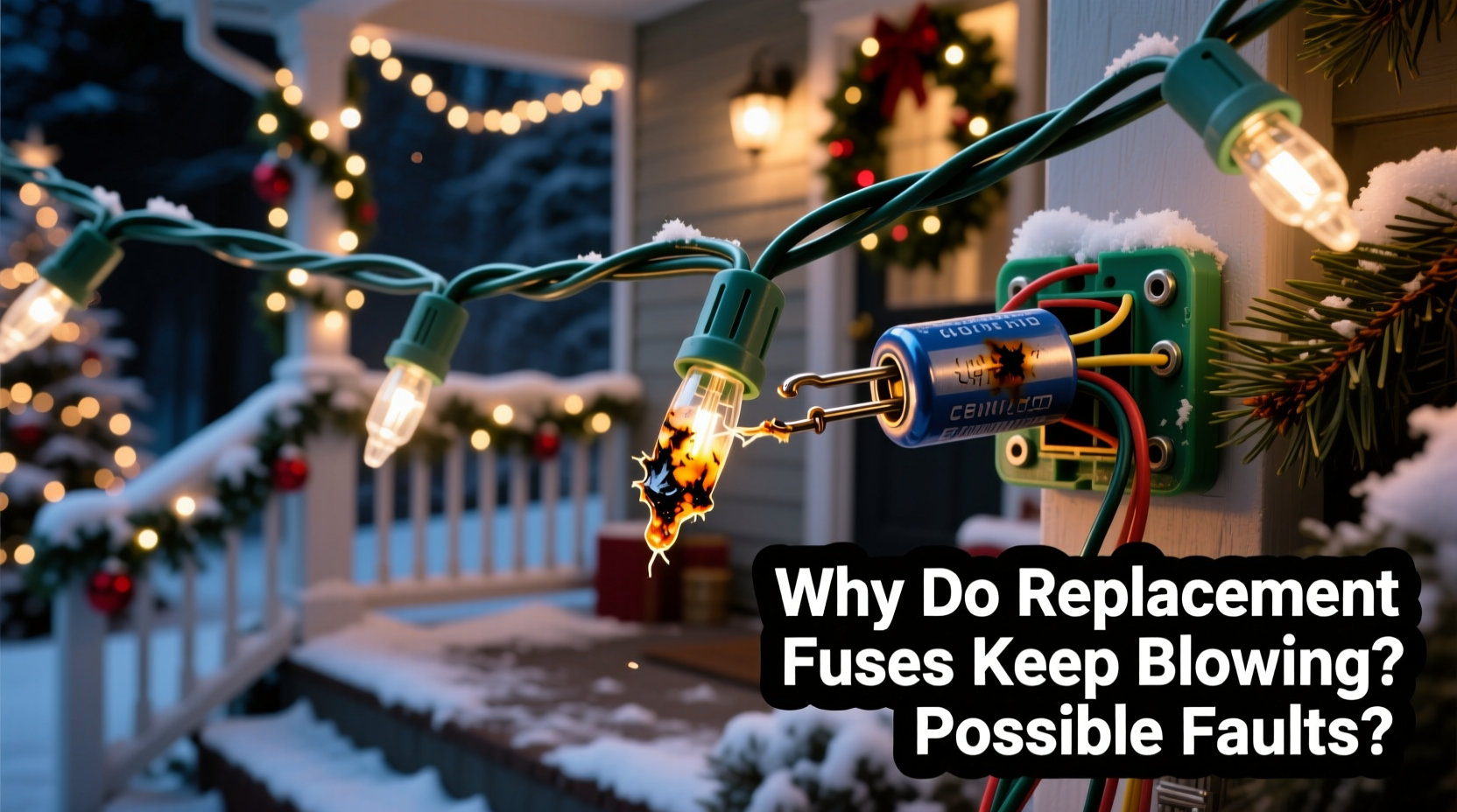 why do replacement fuses for christmas lights keep blowing possible faults