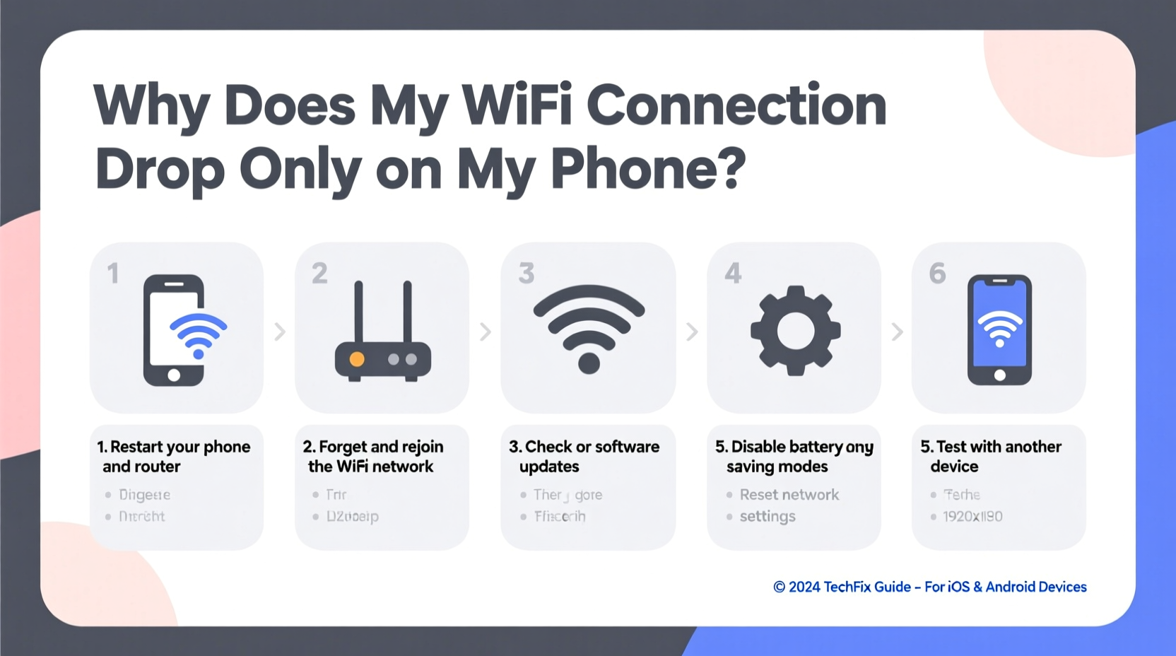 why does my wifi connection drop only on my phone troubleshooting guide
