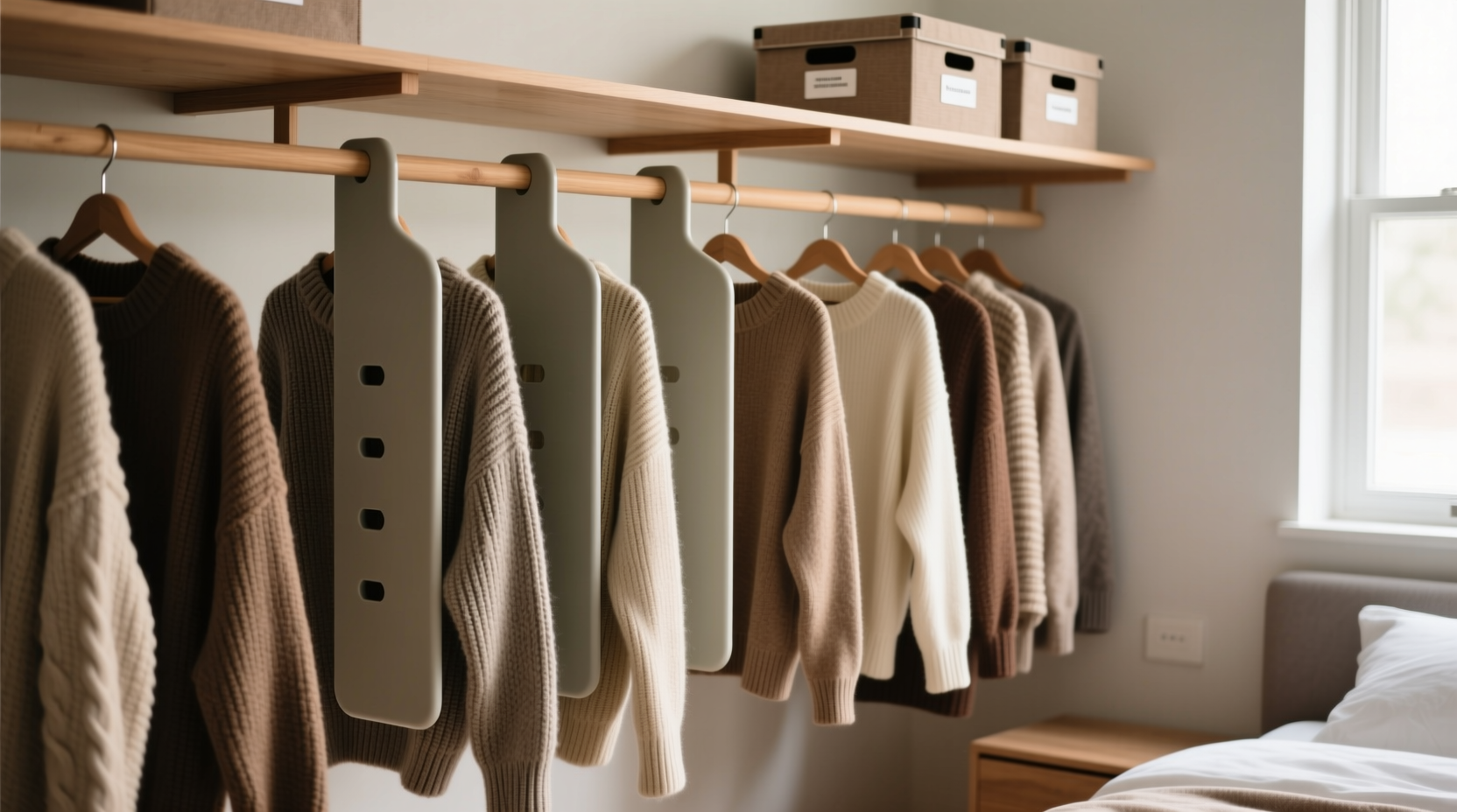 closet organization tips shelf dividers vs hanging sweater shelf