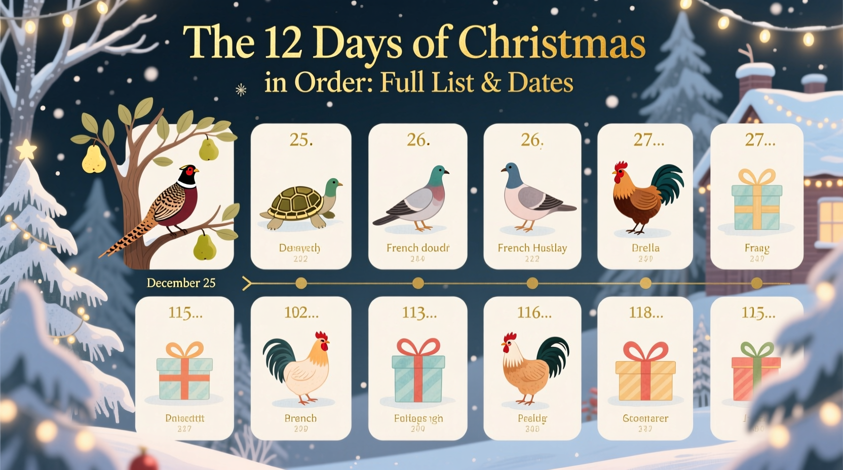 what are the 12 days of christmas in order