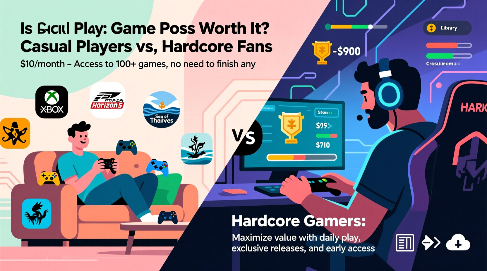is game pass worth it for casual players or only hardcore fans