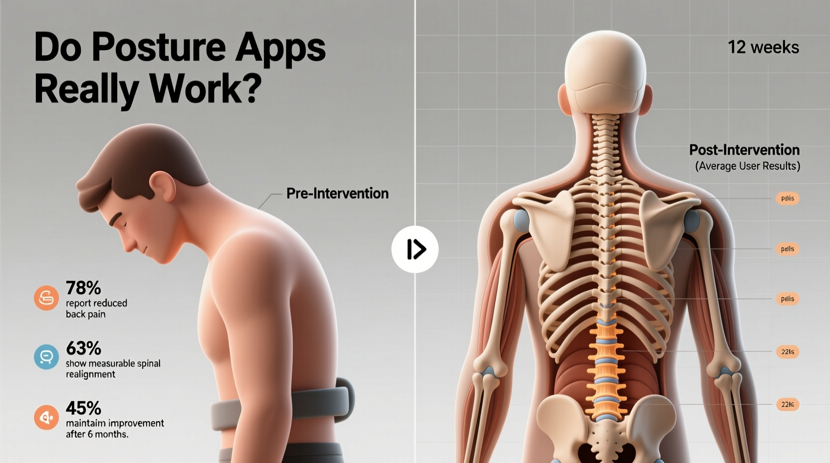 do posture apps really improve spinal alignment over time user results