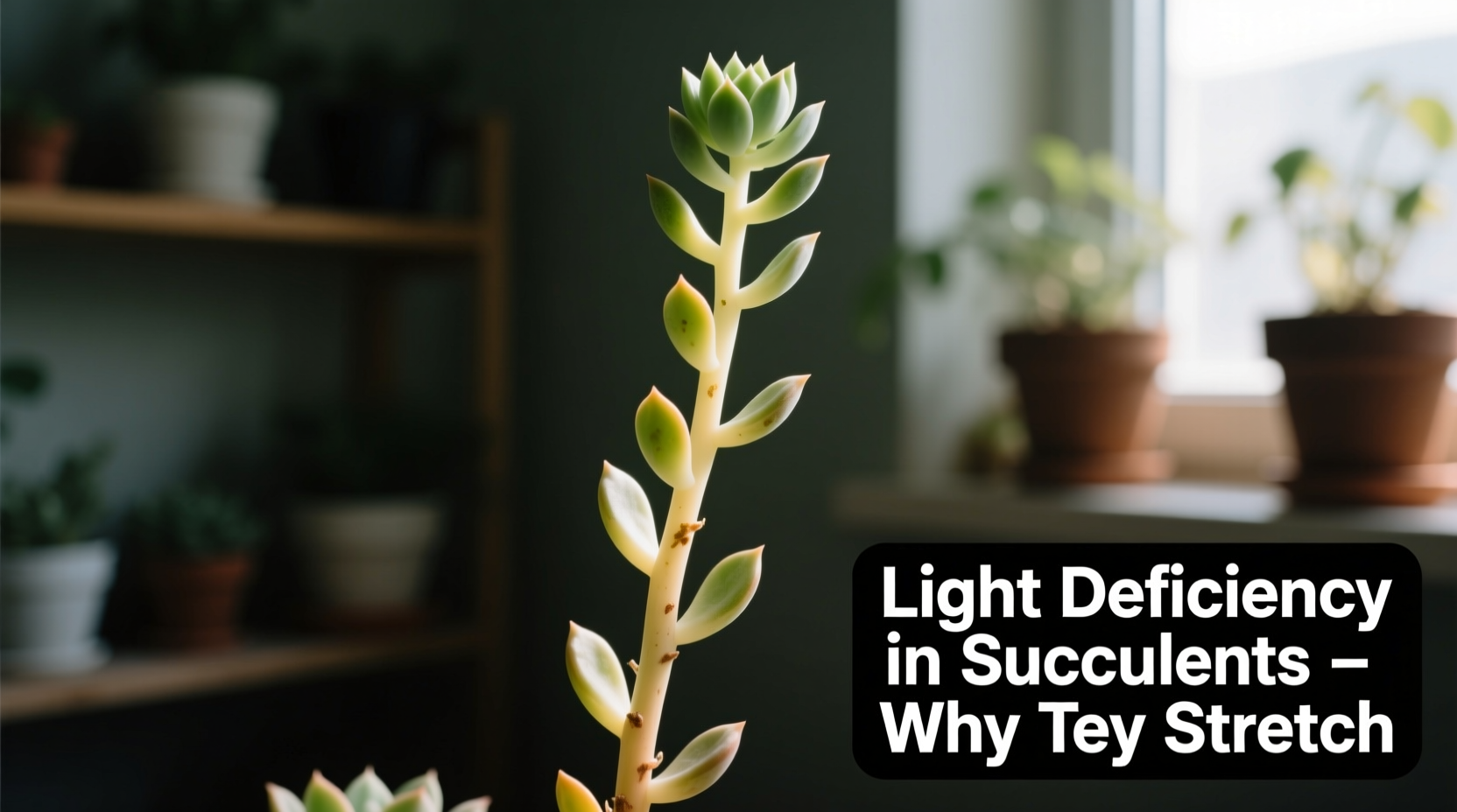 why is my succulent stretching tall fixing light deficiency