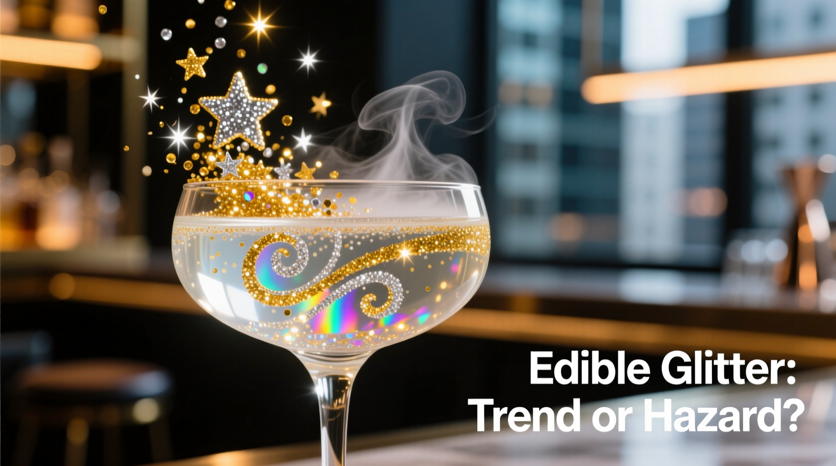 edible glitter in cocktails trendy or a health hazard