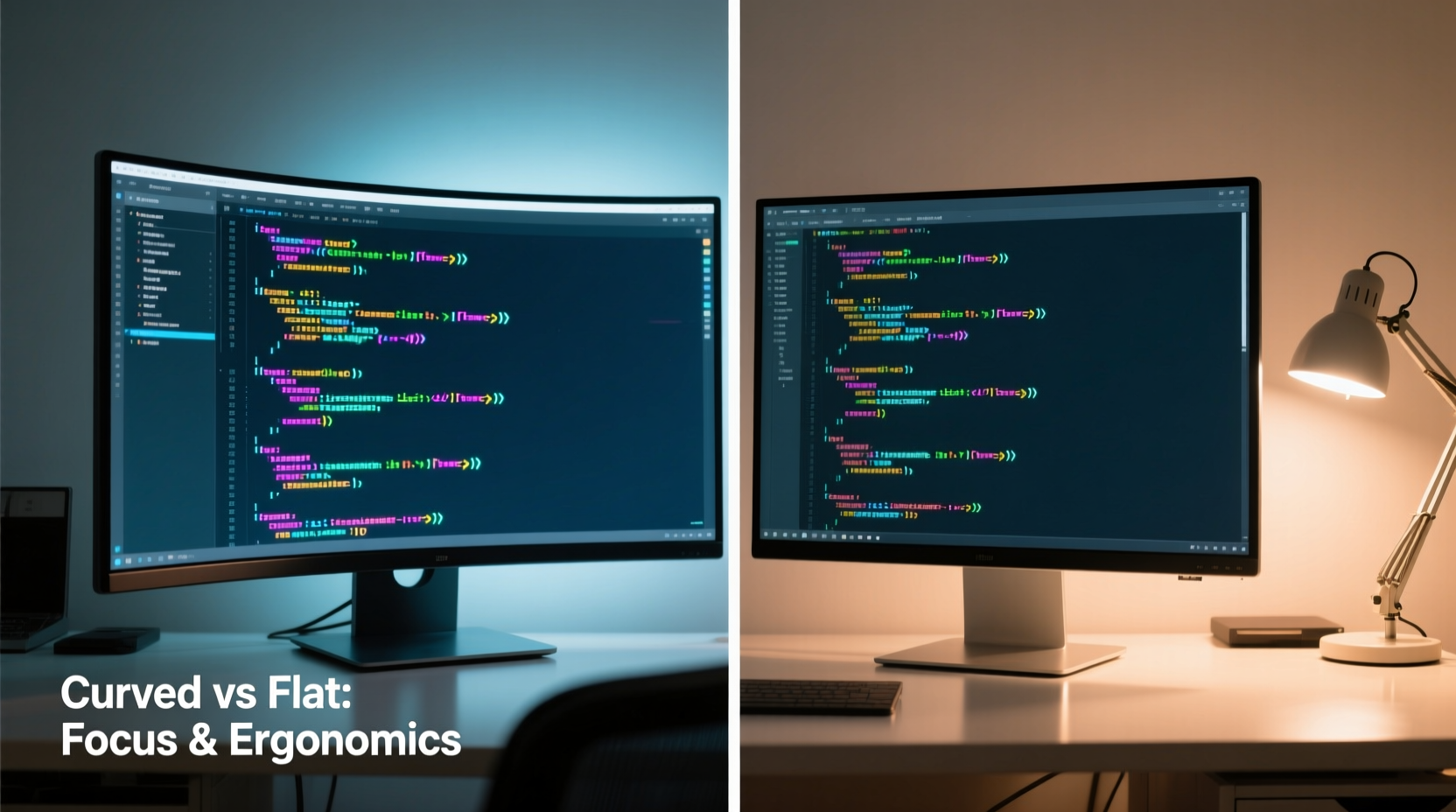 curved vs flat monitors for coding is the curve distracting or helpful