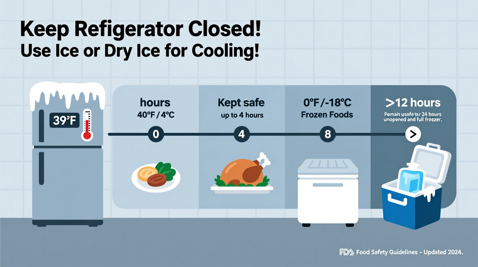 Food safety temperature guidelines during power outage