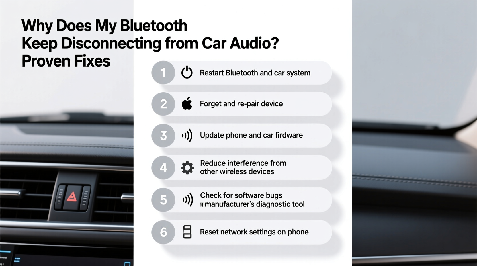 why does my bluetooth keep disconnecting from car audio proven fixes
