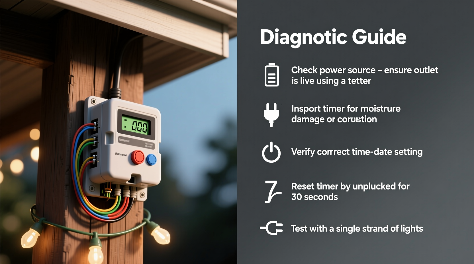 why is my outdoor christmas light timer not working and how to troubleshoot