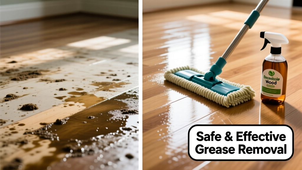 How to Remove Grease from Hardwood Floors Safely