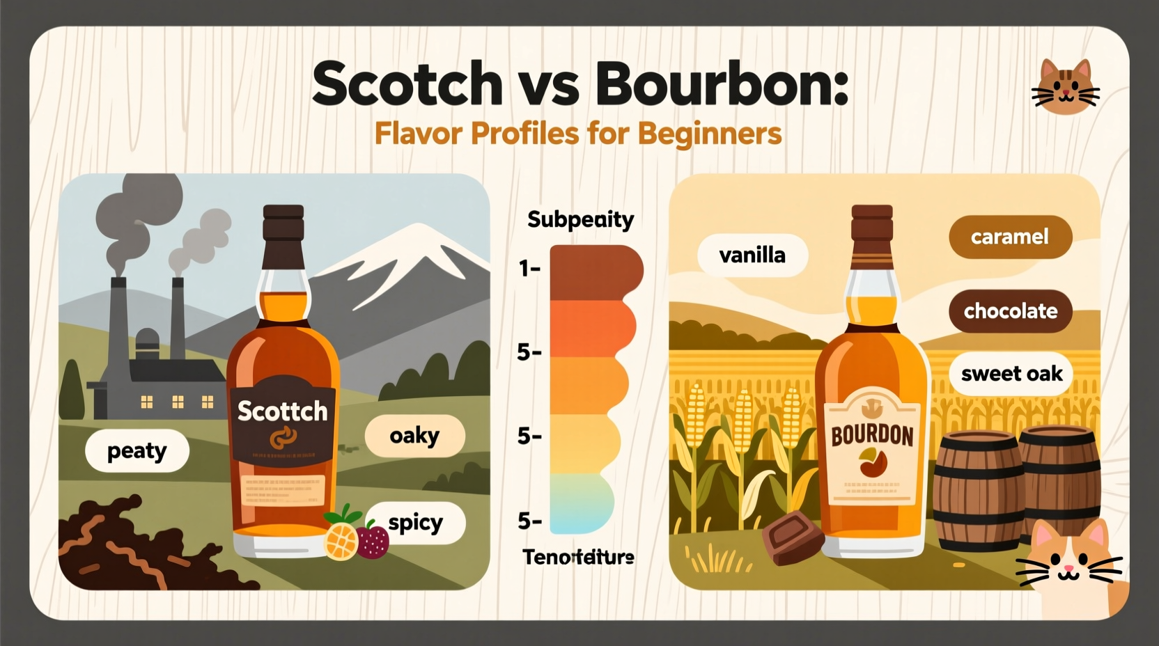 scotch vs bourbon flavor profiles compared for beginners