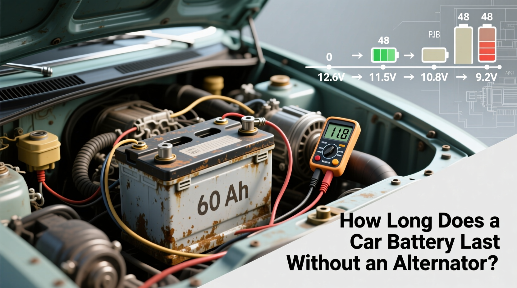 how long does a car battery last without an alternator