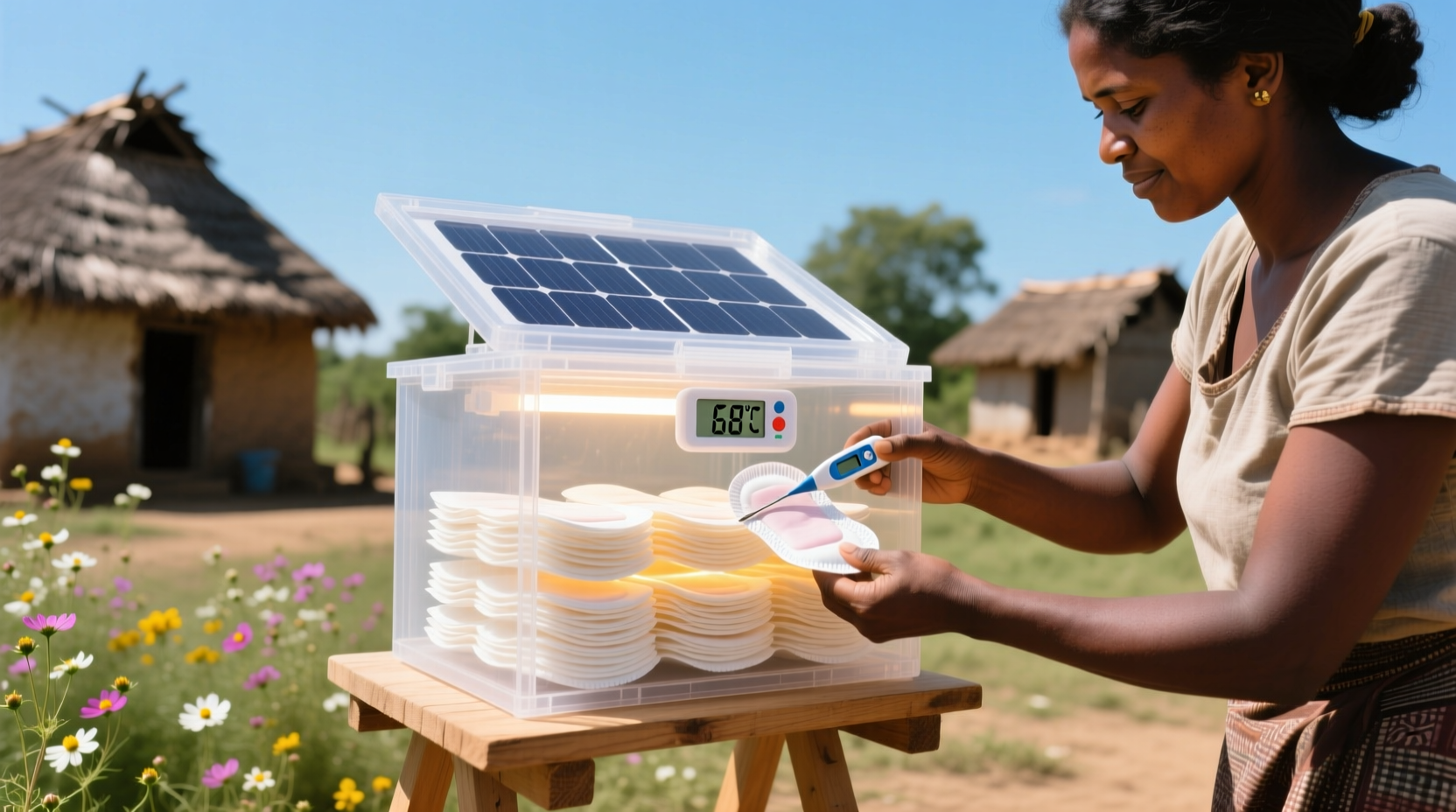 solar pasteurization for menstrual pads
