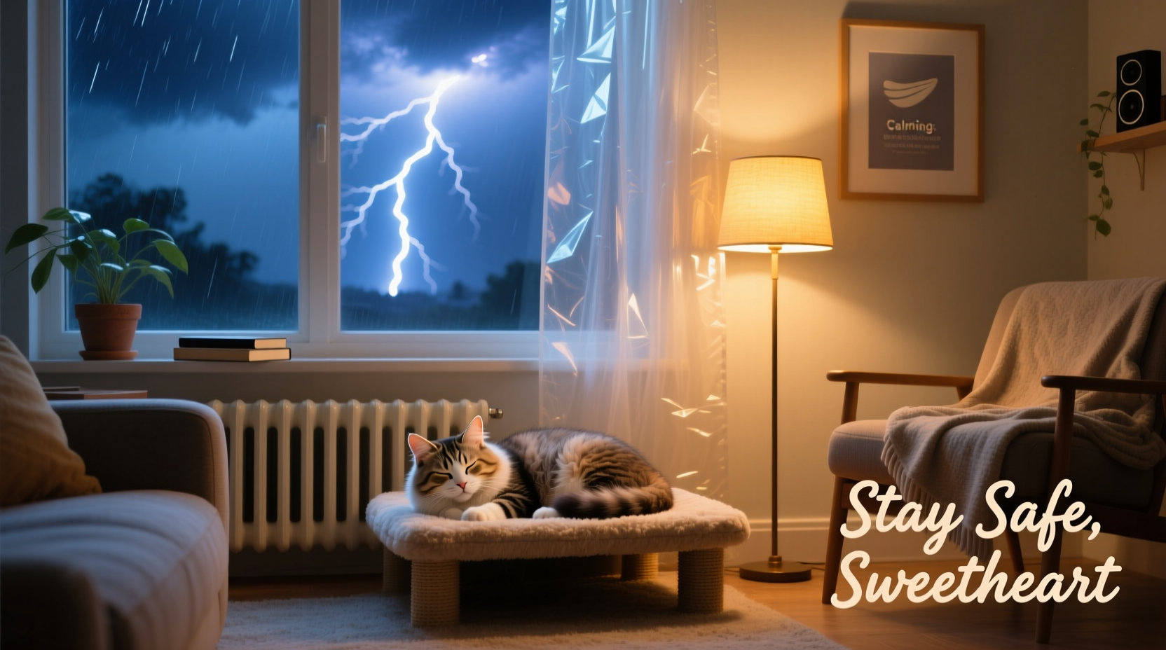 best ways to keep your cat calm during thunderstorms without medication