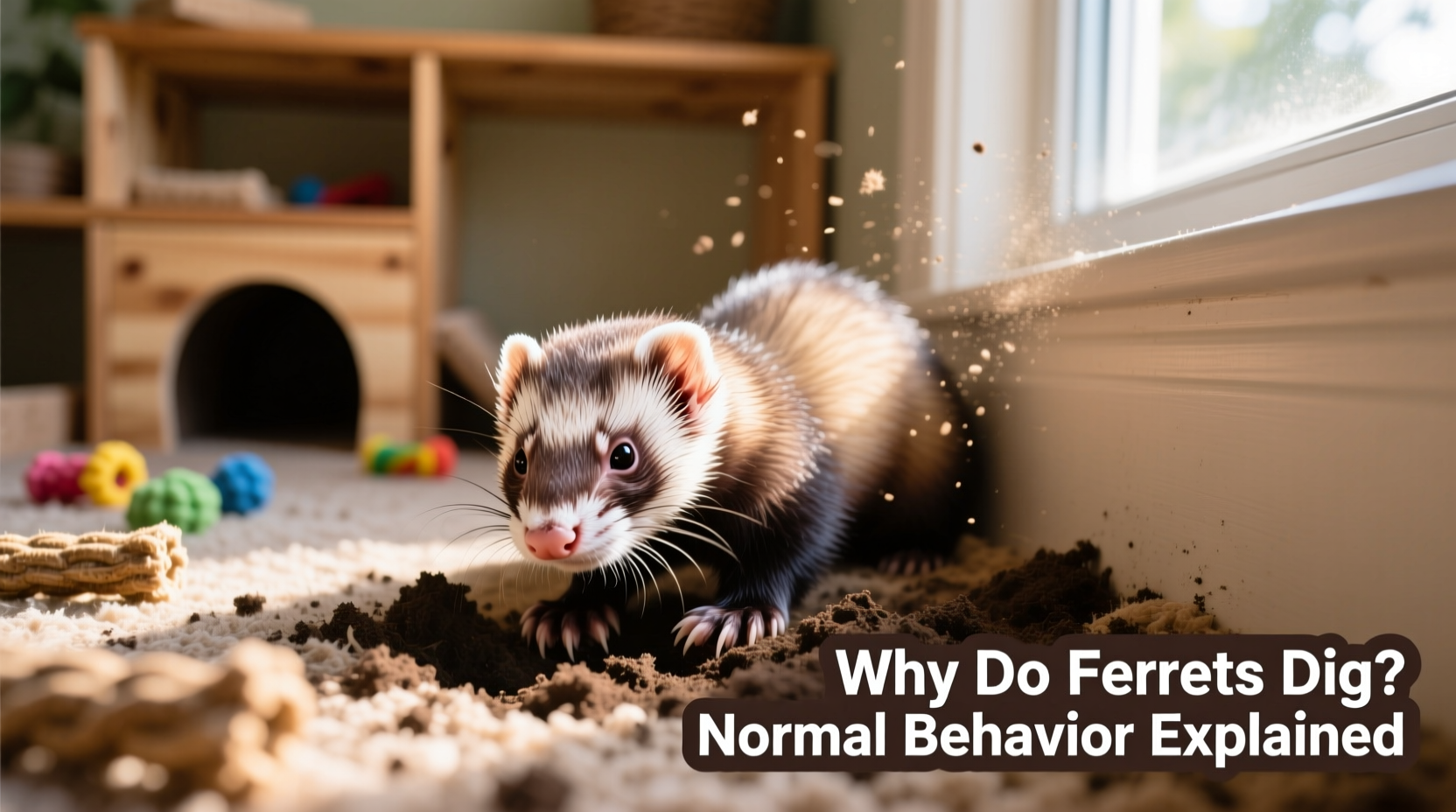why does my ferret dig in corners and is this behavior normal