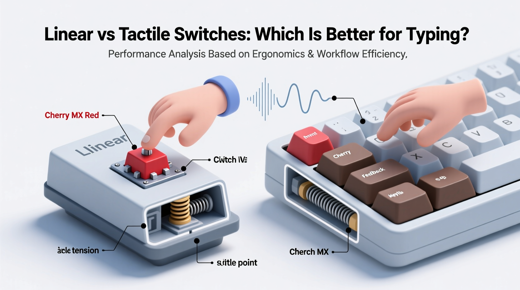 mechanical keyboard switches linear vs tactile which is actually better for typing not gaming