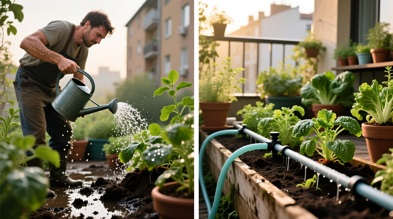 automated drip vs manual watering life tips