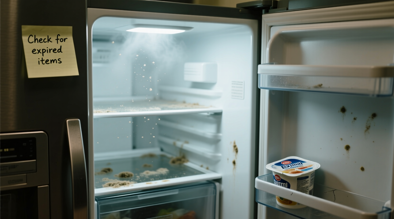 why does my refrigerator smell weird even after cleaning it