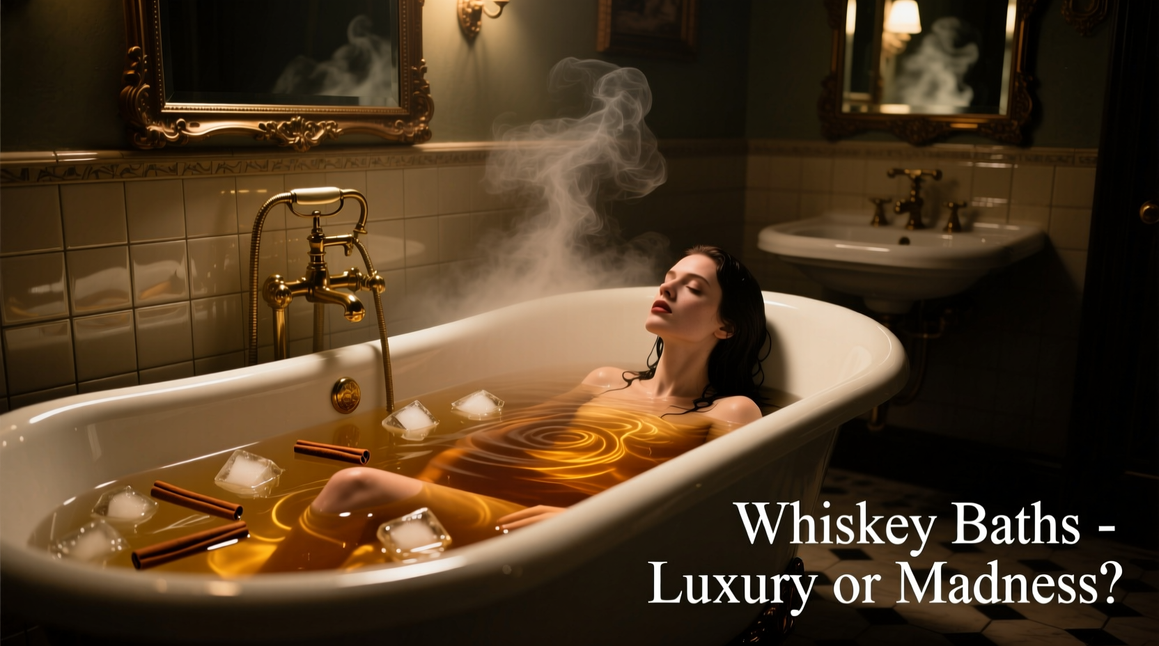 whiskey baths trend or terrifying misuse of fine spirits