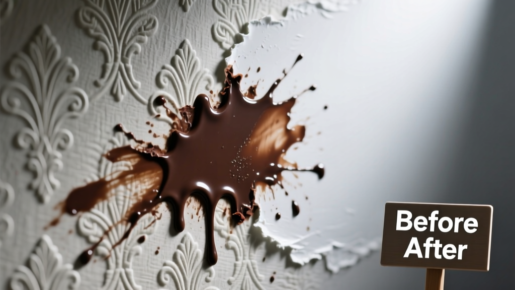How to Remove Chocolate from Wallpaper Safely
