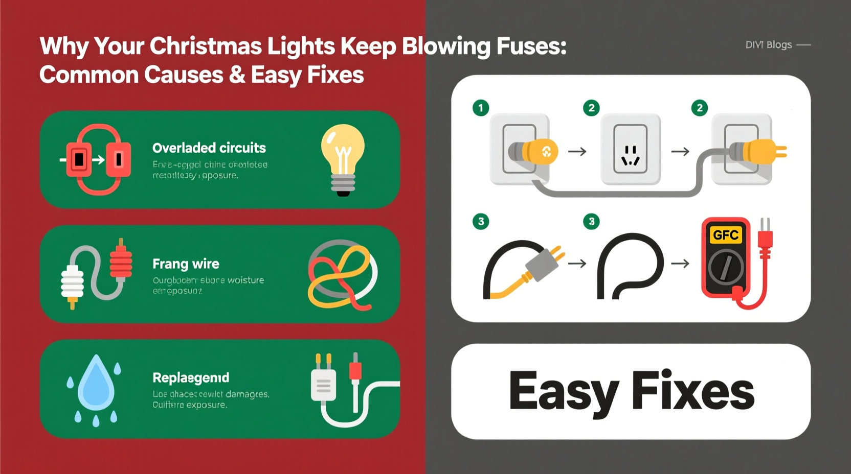 why do my christmas lights keep blowing fuses common causes and easy fixes