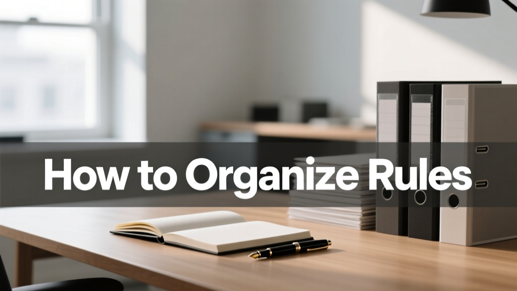 Organize Rules: A Framework for Coaches