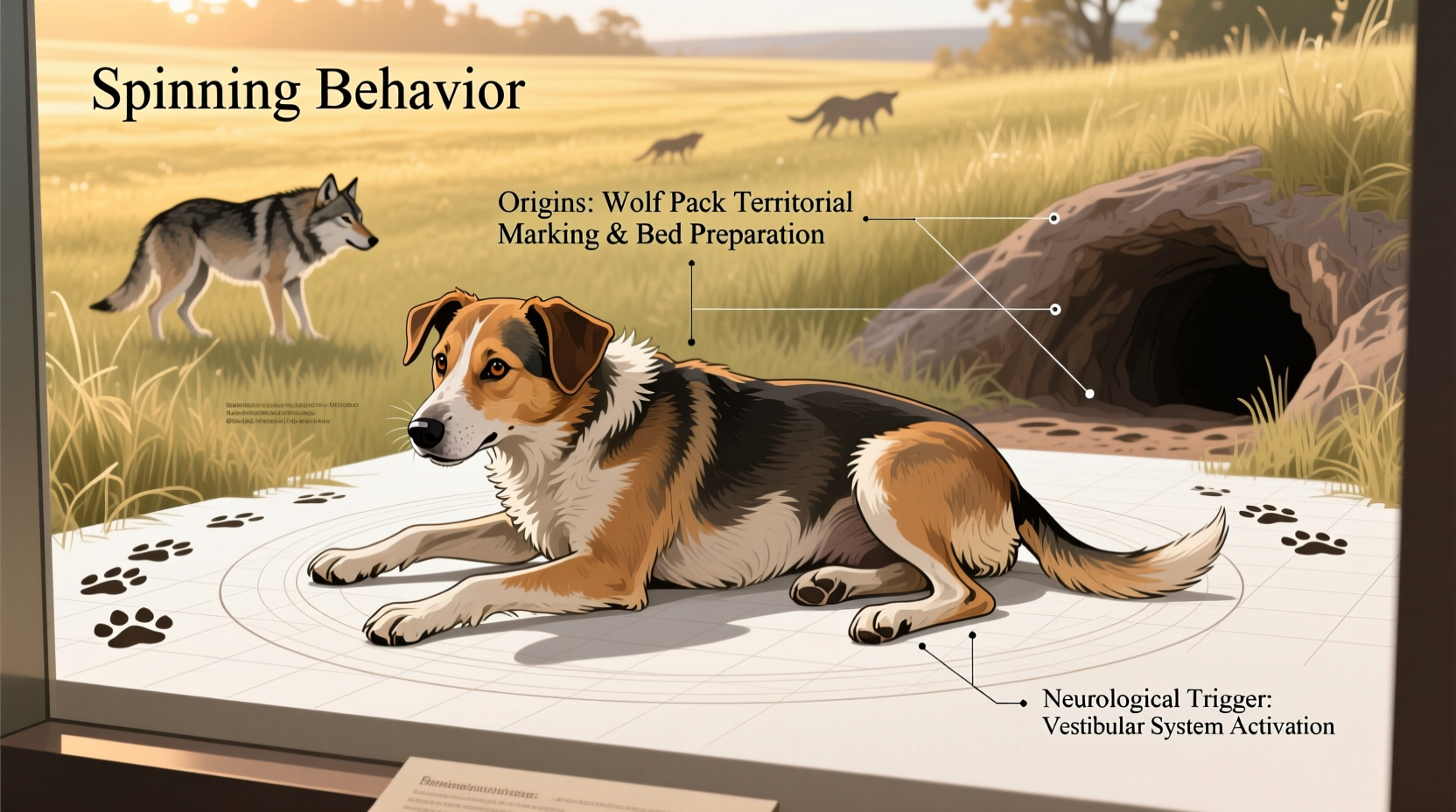 why do dogs spin before lying down evolutionary instinct