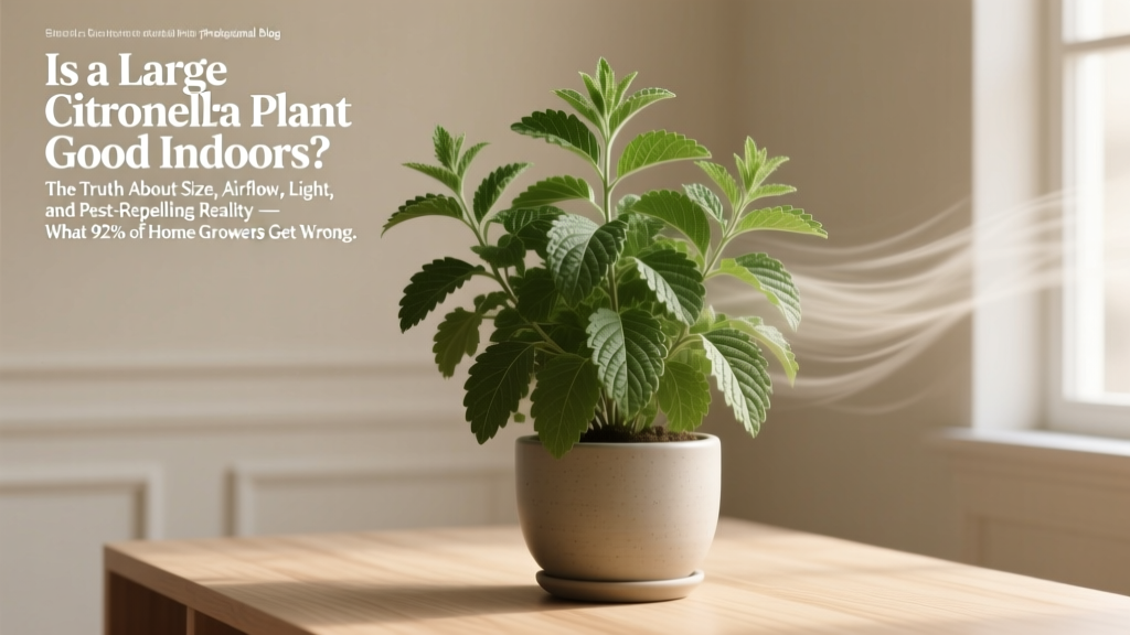 Large Citronella Plants Indoors: Why They Fail (2026)
