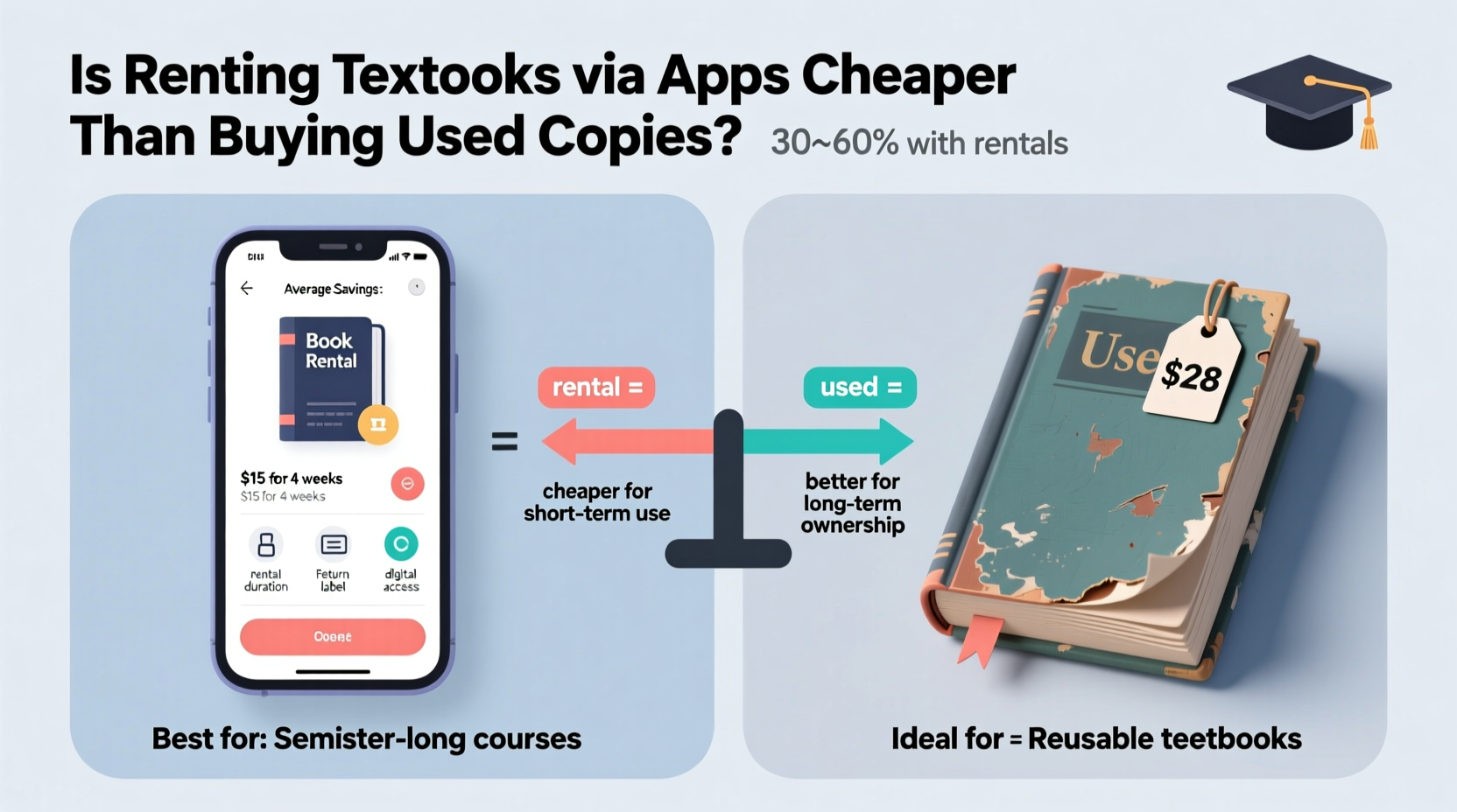 is renting textbooks through apps actually cheaper than buying used copies