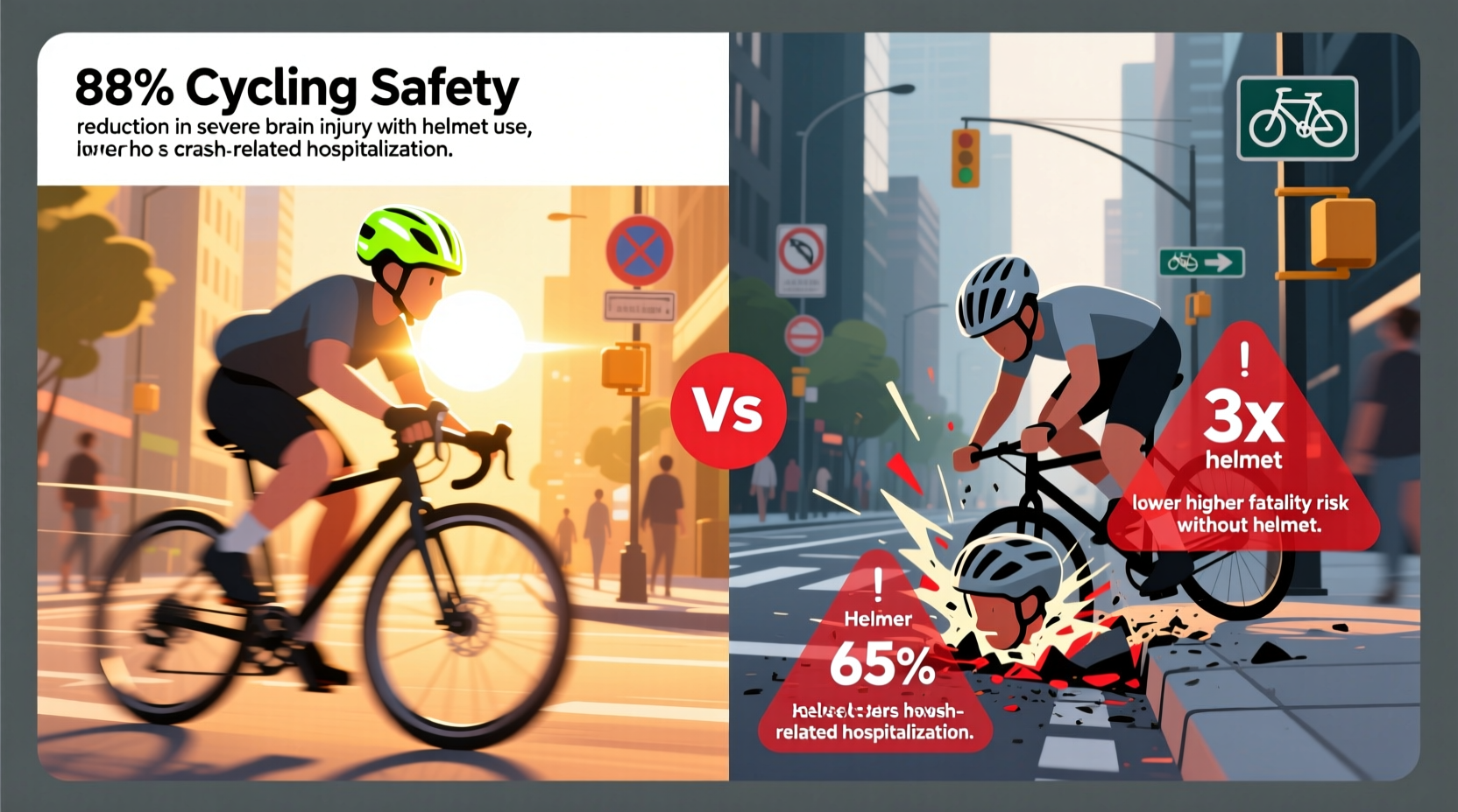 bike helmet vs no helmet safety stats every urban cyclist should know
