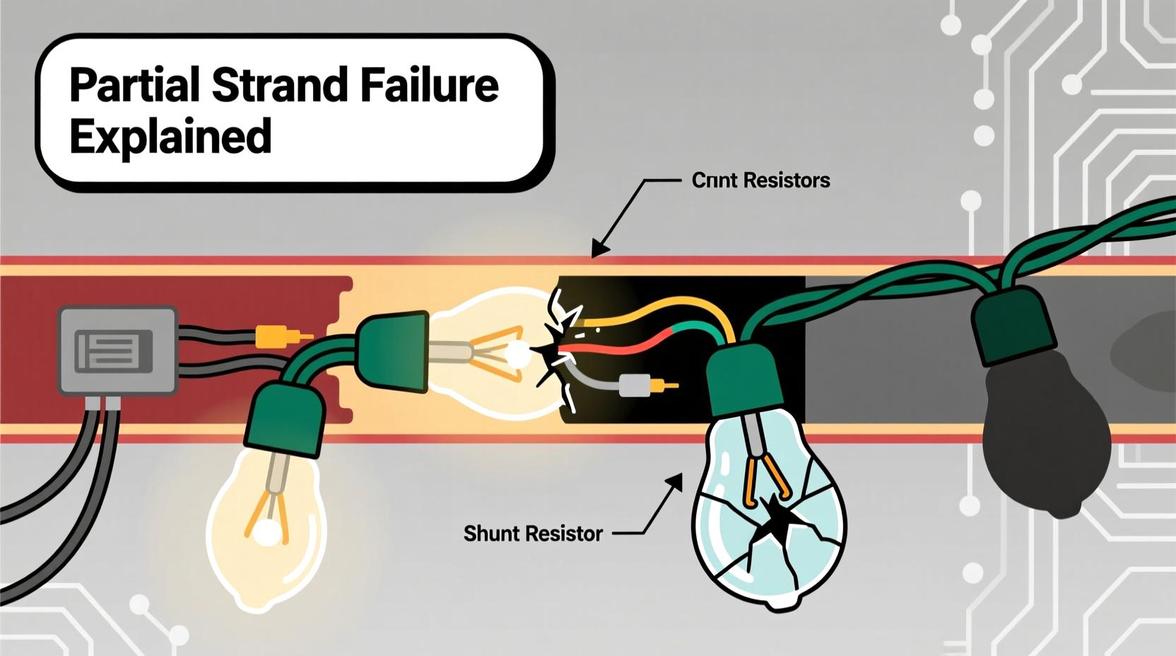 why do some christmas lights only half work fixing partial strand failure